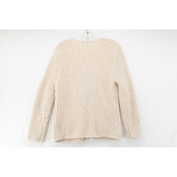 VTG May Co Sweater Cardigan Women's M Beige Boho Buttons Grandmacore Old Money - Picture 5 of 8